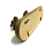 Patère avec crochet en bois edelweiss effet rustique/récupération – Image 5