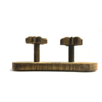 Patère avec crochet en bois edelweiss effet rustique/récupération – Image 6