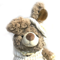 Peluche lapin Marius originale de Louise Mansen dans les couleurs beige, marron et blanc – Image 2