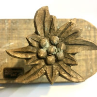 Patère avec crochet en bois edelweiss effet rustique/récupération – Image 2