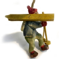 6 skieurs en bois sculpté pour décoration arbre de Noël – Image 4