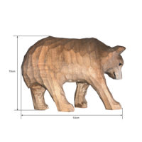 Petit ours qui marche en bois sculpté et peint à la main – Image 2
