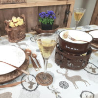 Réchaud pour caquelon à fondue de fromage avec motifs poya en métal effet rouillé – Image 7