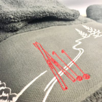 Set linge éponge de bain trace de ski gris avec gant de toilette, serviettes, tapis et grand linge de bain de douche – Image 2
