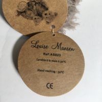 Peluche chien "Edy" originale de "Louise Mansen" - beige, marron et blanc – Image 6