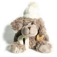 Peluche chien "Edy" originale de "Louise Mansen" - beige, marron et blanc