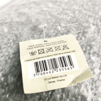 Set 2 coussins + housses de coussins et 1 plaid 130 cm x 150 cm cocooning coloris gris – Image 8