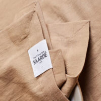 2 serviettes collection "Shore" élégantes 50% lin et 50% coton couleur noix de muscade – Image 3