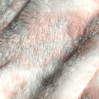 Plaid cocooning effet cachemire avec sherpa interne - rose, blanc et gris 75 cm x 100 cm – Image 4