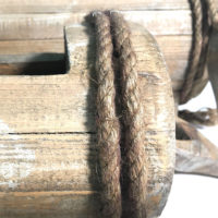 2 bacs à fleurs - demi-tonneau en bois style vintage rustique Shabby chic – Image 2