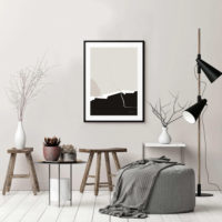 Impression artistique style scandinave "Lou" by Jenni Hakkarainen et cadre en chêne – Image 2