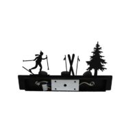 Applique trois spots en fer avec skieur, ski et sapins – Image 3