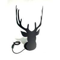 Lampe de chevet tête de cerf noir – Image 3