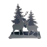 Porte-serviettes de cerf noir en métal – Image 3