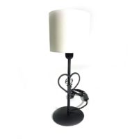Lampe de table en métal - coeur de cerf avec abat-jour en tissu – Image 3